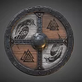Game Shield Hand-drawn Shield Cartoon Shield Medieval Shield Western Shield Low Face Number Low Model Simple Model Game Sub-era Film and Television Level Super Realism 3d model