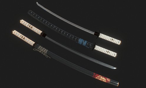 Japanese Knife 3d model