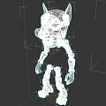3D Animated Robotic Dog Character With Red Metallic Body Yellow Eyes And Blue Leg Joints