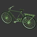 Vintage Bicycle With Classic Design Black Frame White Handlebar And Rear Rack
