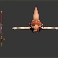 Anime Girl Character With Fox Ears Tail Red Skirt White Top Arms Outstretched