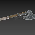 Weapon Axe Cold Weapon Axe Iron Axe Wooden Handle Axe Wood-cutting Tool Tomahawk PBR Material Next Generation Plate Axe Wood-cutting Axe 3d model