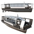 Modern Passenger Ship With Large Windows And Sleek Exterior Design