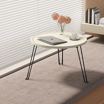 Round Book Laptop Coffee Vase Ornaments Book Blinds 3d model
