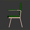 Colorful Patterned Chairs With Metal Legs In Blue Orange And Green Tones
