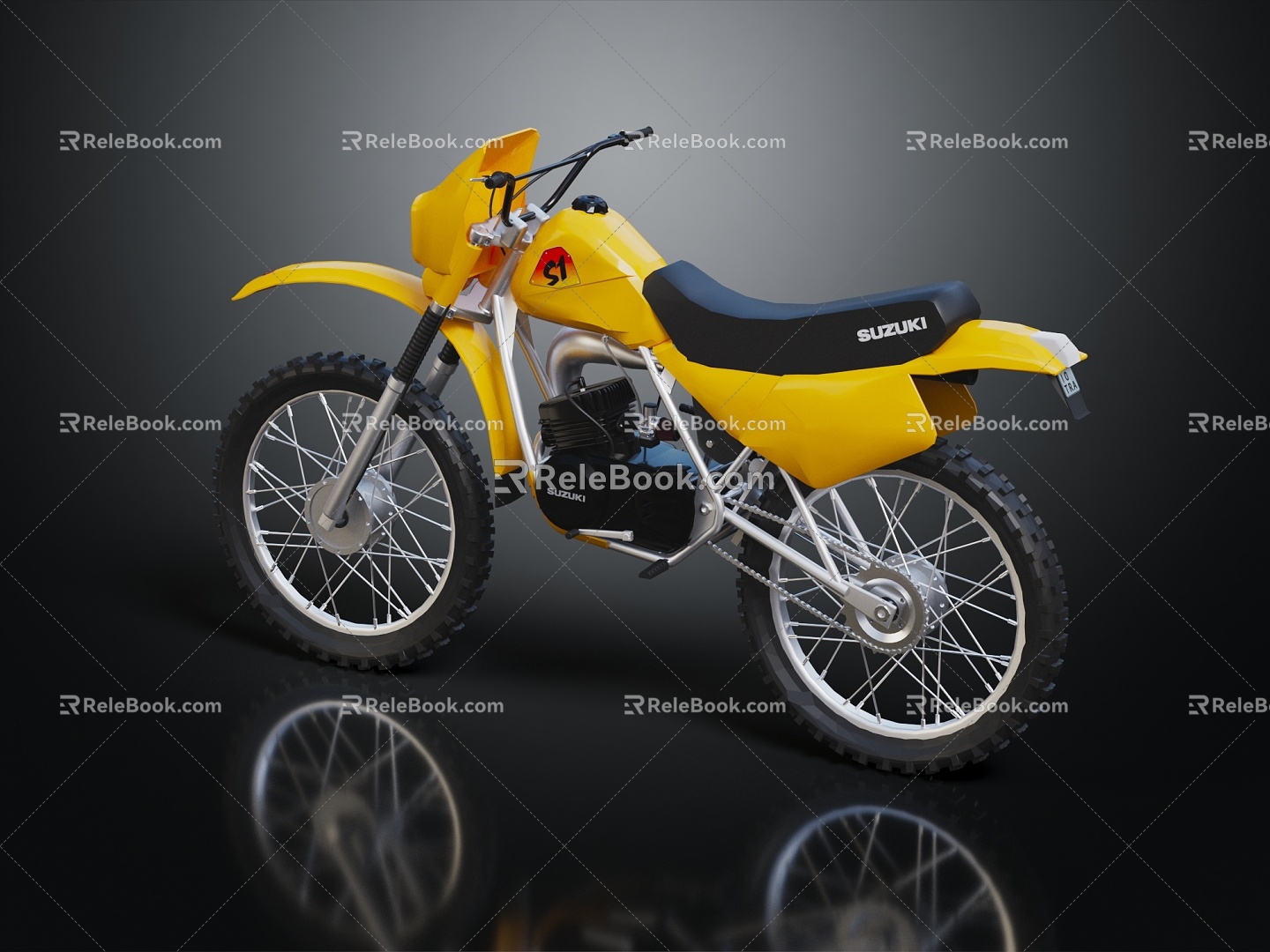 Modern Motorcycle Old Motorcycle 3d model