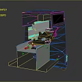 Industrial Equipment with Metal Structure Internal Components and Open Compartments for Commercial Use