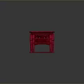 Two Stylish Red Wooden Tables With Traditional Leg Design And Smooth Rectangular Tops