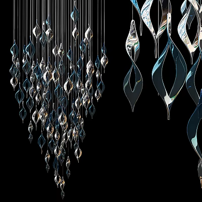 Modern chandelier Simple chandelier 3d model