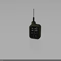 Green Portable Walkie Talkie With Antenna Digital Display Screen And Numeric Keypad