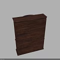 Classic Dark Brown Wooden Bookcase With Glass Doors Drawers And Golden Handles