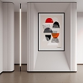 Modern Hanging Paintings 3d model