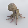 Detailed Spotted Octopus With Bulbous Body Purple Eyes And Pink Tentacles