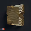 Oval wall lamp 3d model