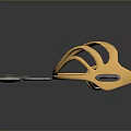 Two Decorative Swords With Gold Hilt Blue Blade And Simple Silver Blade Design