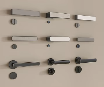 Modern door handle door lock door handle room door handle 3d model