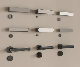 Modern door handle door lock door handle room door handle 3d model