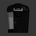 Keurig Single Serve Coffee Maker With Black Curved Top And Transparent Front Section