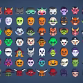 Various Colorful Decorative Masks For Daily Household Use With Unique Designs