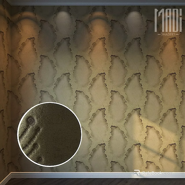 Intricate Decorative Wall Component With Fish Scale Pattern And Textured Surface 3d model 