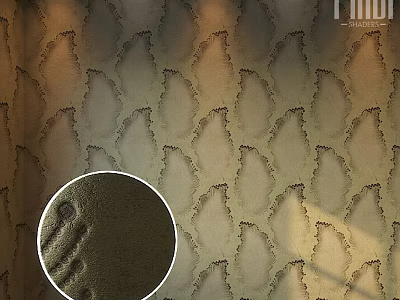 Intricate Decorative Wall Component With Fish Scale Pattern And Textured Surface 3d model