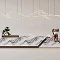 Front desk chandelier 3d model