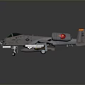 Gray Fighter Jet Model With Two Engines Missiles Under Wings And Red Tail Emblem