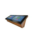 Public Facility Interactive Touch Table With Dual Screens For Information 3d model