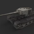 Vintage Military Tank Weapon With Long Barrel Tracks And Armored Design