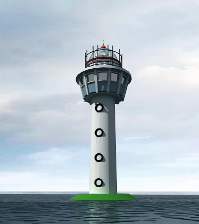 Modern Watchtower Oversea Watchtower 3d model
