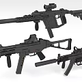 Submachine gun long-range weapon 3d model