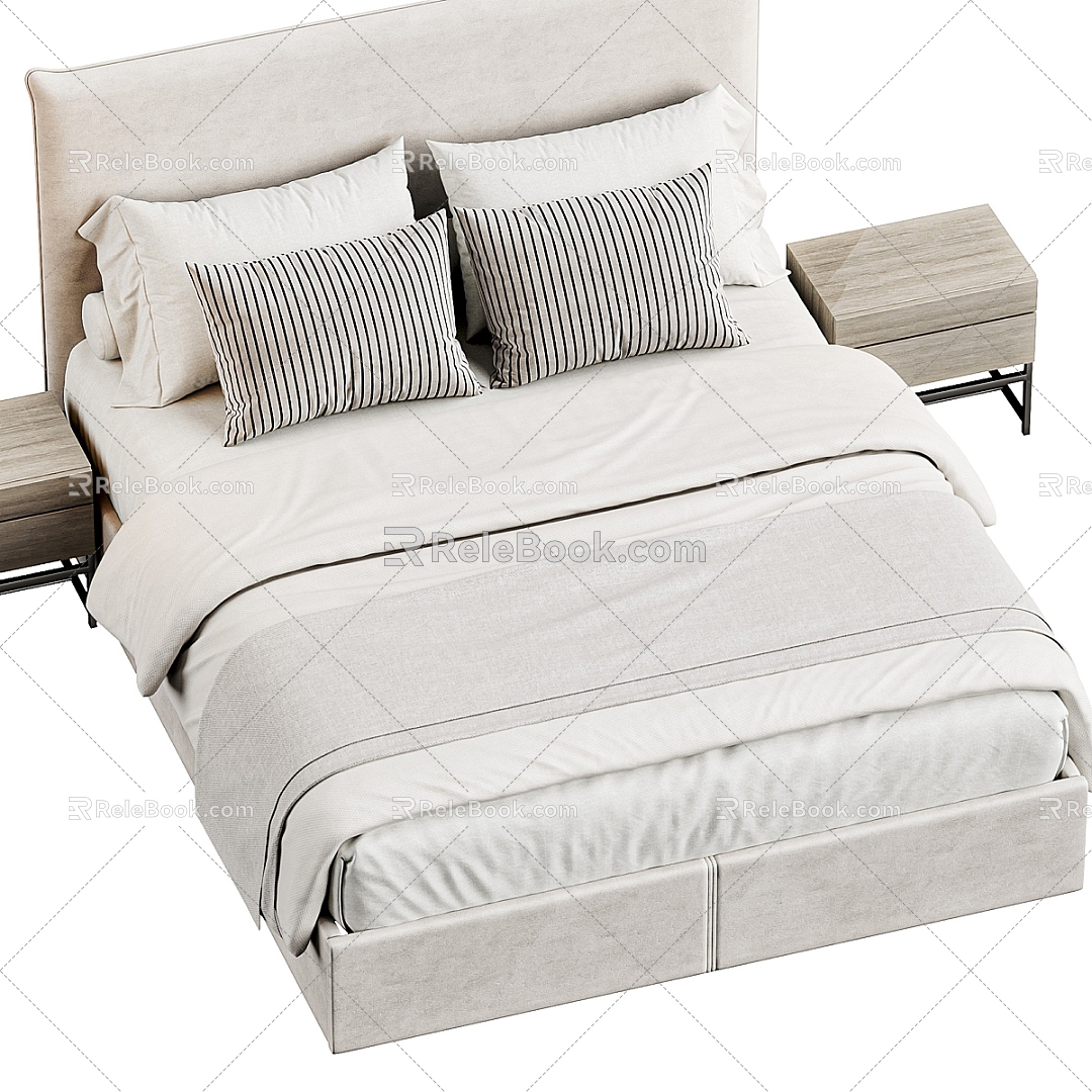 Double bed 3d model