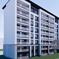 New Chinese-style Residential Building Foreign-style House Distinguished Multi-storey Residence 3d model