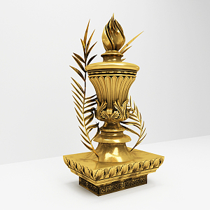 Candlestick metal decorative ornaments 3d model