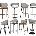 Modern Bar Chair Bar Stool High Stool 3d model