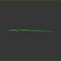 Green Lizard 3D Model With Low Poly Design Yellow Eyes And Smooth Surface 3d model