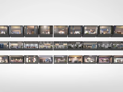 Modern Window Display Window Commercial Interior Residential Interior Office Interior 3d model