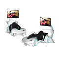 Modern Hi-Tech Amusement Equipment Racing Simulators With Large Screens Ergonomic Seats And Steering Wheels