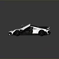 Silver Sports Car With Streamlined Design Black Accents And Aerodynamic Body