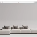 Modern corner sofa multiplayer sofa 3d model