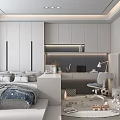 Cozy Tatami Bedroom Interior With Built in Cabinets Study Desk And Soft Lighting