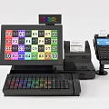 Commercial Cash Register System With Colorful Keypad Display Receipt Printer and POS Terminal
