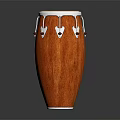 Artistic Wooden Percussion Instrument With White Drumhead And Metal Accents For Musical Painting Supplies