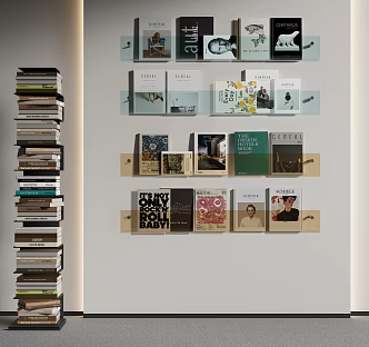 Modern Wall Storage Rack Wall Mounted Bookshelf Acrylic Bookshelf Storage Rack for Books 3d model