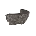 Rock Arc Front Desk Bar Desk 3d model