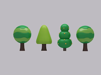 Modern Cartoon Tree 3d model Modern Cartoon Tree 3d model