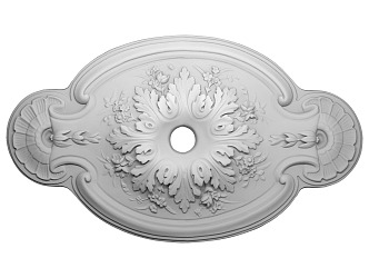 European-style lamp panel gypsum component carved 3d model