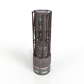 Modern Industrial Tower Structure Design With Metal Frame Transparent Panels And Base