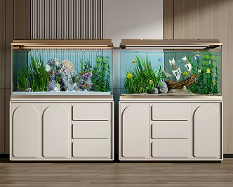 Modern fish tank 3d model