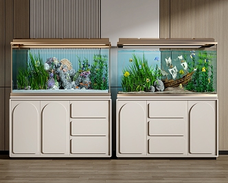 Modern fish tank 3d model